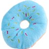 DPWOUM 1Ps Blue 4.3Inch Assorted Donut Dog Chew Toy Cat Squeaky Sound Toy Puppy Cat Soft Plush Toys Dog Squeak Toys for Interactive Play Small to Medium Dogs Cats
