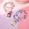 YOYTOO 6 Sets Princess Beaded Bracelets for Girls, Princess Bracelets Dress Up Pretend Play Jewelry Set Party Favors Gift for Girls Kids