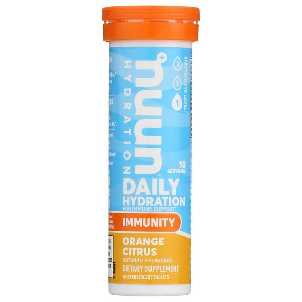Nuun Immunity Orange Citrus Electrolyte Drink Tablets, 10 Tablets (Pack of 8)