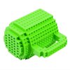 Fubarbar Brick Coffee Mug – Cool Novelty Cup with Lid, Straw & Building Blocks, Funny Xmas/Birthday Gift for Men, Women, Kids(Green)