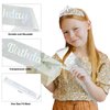 YISSION Birthday Girl Sash & Crown Silver Princess Tiara Crown for Women Girls Happy Birthday Queen Crown & Sash Birthday Tiaras & Crowns for Women Crystal Birthday Headband Birthday Party Decorations