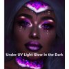 Go Ho Neon Purple Body Paint Washable(2.37oz,70ml),under UV Blacklight Neon Face Paint,Water Based Neon Fluorescent Purple Face Paint for Adults Children SFX Cosplay Costumes Halloween Makeup