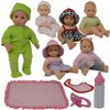 Baby Doll Clothes New Born Baby Doll Outfits for 14 15 and 16 inch Dolls Includes Doll Accessories Bottle, Pacifier, Blanket and Sets of Clothing