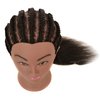 FUTAI 100% Human Hair Mannequin Head for Hairdresser Practice Braiding Styling Manikin Cosmetology Doll Training Head Coloring Bleaching Dyeing Curling Cutting Updos Display with Table Clamp Stand