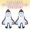 ArtCreativity Squish Space Shuttle, Set of 2, Slow Rising Squeezy Space Themed Stress Relief Toys for Kids, 4.75 Inch Squeezable Outer Space NASA Party Favors and Desk Decorations