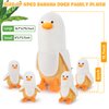 Auspicious beginning 5 PCS Banana Duck Plush Stuffed Animal Family, 20'' Cute Banana Duck Mommy with 4 Baby Banana Duck Plushies Kawaii Banana Duck Plush Toy Birthday Gifts for Kids Boys Girls