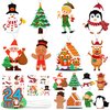 LINAYE Christmas Ornament Crafts for Kids Toddlers, 24 Set Make Your Own Ornament Craft Kit Christmas Ornament Kit for Kids Christmas Goodie Bag Stuffers Game Activities for Kids Christmas Party Favor