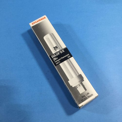 Sylvania #20673 CF26DD/E/835 26 watt Double-Tube Compact Fluorescent Lamp, 4-Pin (G24q-3) base, 3500K, 1710 lumens, 12,000hr life