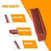 Qjaiune 6PCS Travel Foldable Hair Comb and Brush Set - Anti-Static Mini Pocket Plastic Combs, Double Headed Plastic Hairdressing Tool for Men and Women (White + Burgundy)