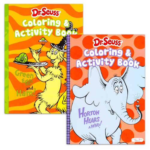 Dr. Seuss Activity Set Dr. Seuss Arts and Crafts Bundle - 2 Pc Dr Seuss Coloring Kit with Coloring and Activity Books (Dr Seuss Party Supplies)