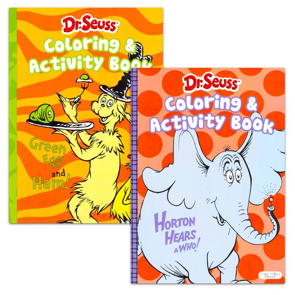 Dr. Seuss Activity Set Dr. Seuss Arts and Crafts Bundle - 2 Pc Dr Seuss Coloring Kit with Coloring and Activity Books (Dr Seuss Party Supplies)