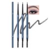 3Pcs Gray Waterproof Eyebrow Pencil,Ultra-Fine Mechanical Pencil with Spoolie Brush,Eyebrow Pencil Easy to Color,Draws Tiny Brow Hairs and Fills in Sparse Areas,Create Natural Eye Brow