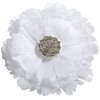 David Tutera Hair Comb - Flower with Rhinestone Center - White - 3 inches