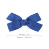 Adorable 2pcs White Hair Bow Clips for Baby-Girls - Boutique Barrettes for Toddlers and Kids with Fully Lined Clips（Royal Blue）