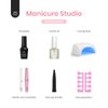 Beetles Gel Polish with Led Light Nail Lamp 6 Colors Manicure Kits with Base Top Coat Snow White Soft Pink Art Salon Diy Home Soak Off UV Manicure Set Gift for Girls Women