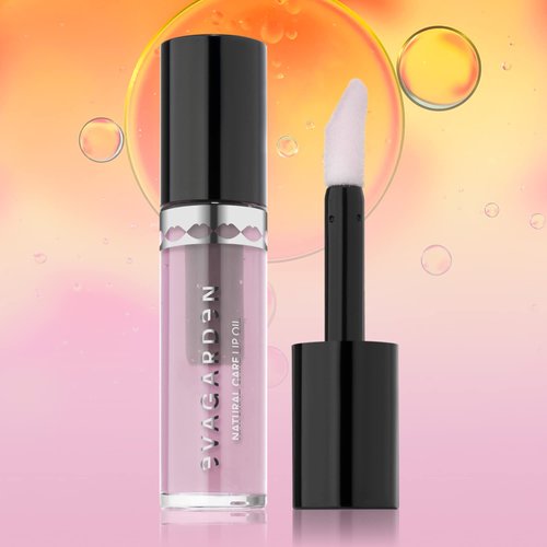 EVAGARDEN Natural Care Lip Oil - Protects, Softens and Revitalizes - Infused with Coconut Oil - Non-Greasy Formula or Sticky Texture - Gives Volumizing Effect - 906 Pink - 0.16 oz Lip Gloss