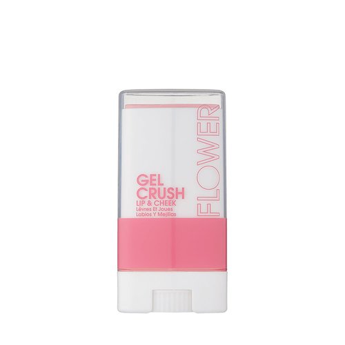 FLOWER BEAUTY By Drew Barrymore Lip & Cheek Gel Crush - Cream Blush and Lips Tint in One Portable Multistick - Hydrating Burst of Color (Strawberry Crush)