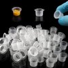 Yuelong 300pcs Mix Tattoo Ink Caps Cups Disposable Pigment Cups Caps Plastic Microblading Cups for Makeup Tattoo Ink Pigment