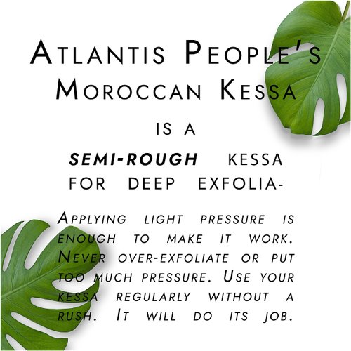 Atlantis People's Moroccan Exfoliating Glove - Body Scrubber & Dead Skin Remover, Skin Cleanser & Exfoliating Mitt Clogged Pores, Dry Skin Dirt - Microdermabrasion At Home, Exfoliator Fake Tan Removal