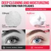AuReve Lash Shampoo for Lash Extensions 60 Ml/2fl.oz Eyelash Extension Cleanser Oil Free Lash Cleanser for Eyelash Care, Gentle Foaming Eyelash Shampoo with Brush for Salon Home Care (Rose 60ml)