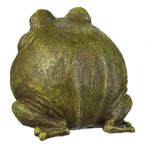 Evergreen Cute Portly Frog Outdoor Statue and Secret Key Holder | Weatherproof and Outdoor Safe | Garden Sculpture | Porch Garage or Patio Home Decor | 6 Inches Tall