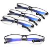TERAISE 4PCS Fashion Anti-blue light Reading Glasses Men Women Computer Reader(1.5X)