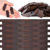 Burbell 400 Pcs Miniature Dollhouse Flooring on 1: 12 Scale Mini Wooden Dollhouse Floor Boards Geometric Bamboo Doll House Furniture Wood Mini Floor Boards for Model Accessories(Brown)