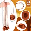 Tudomro 24 Pcs Cowgirl Cowboy Hat Necklaces Cowboy Party Favors Mini Cowboy Hats Necklaces with Western Cowboy Cowgirl Hat Beads Bachelorette Birthday Mardi Gras Party Accessories(Rustic Style)