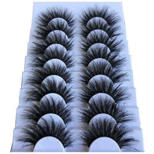 GMAGICTOBO False Eyelashes Fluffy Wispy False Lashes Dramatic Faux 3D Mink Lashes Thick Volume Long Soft Strip Eye Lashes Pack 8 Pairs