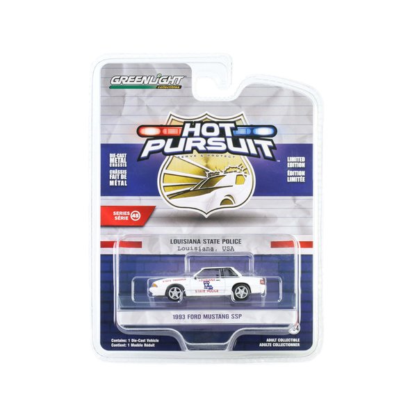 Collectibles 1993 SSP White Louisiana State Police State Trooper Hot Pursuit Series 45 1/64 Diecast Model Car by Greenlight 43030C