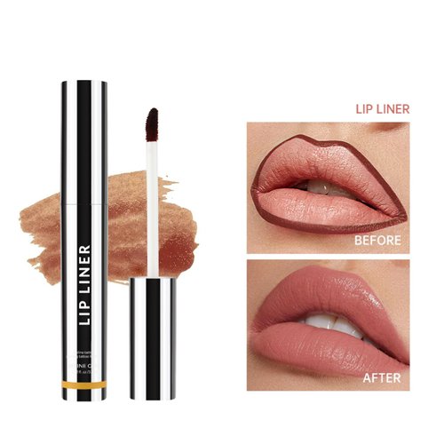 PWYSHXDF 2 PCS Peel off Lip Liner, Lip Liner Stain Tattoo, Long Lasting & Waterproof Lip Pencil, High Pigmented Tattoo Lip Liner, Lip Contour Kit, Smudge Proof Lip Tint, Matte Lip Makeup, 01+03