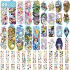 EMOME Full Half Tattoo Sleeves for Kids, 66 Sheets Kids Tattoos Temporary for Girls Boys, Space Donut Mermaid Themed Fake Tattoos Stickers for Kids Party Favors Supplies