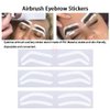 10pairs Type B Airbrush Eyebrow Stickers Eyebrow Auxiliary Sticker Disposable Microblading Eyebrow Stencil Shaping Sticker for Brow Shaping (White-Type B)