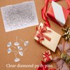 100Pcs Clear Push Pins for Cork Board, Decorative Thumb Tacks for Wall Hangings, Transparent Diamond Push Pin for Bulletin Board, Crystal Head Tacks for Posters, Office, Maps, Sofa, Office, Classroom