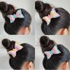 AOUXSEEM Faux Leather Hair Bows DIY Making Kit with Pre Cut Pieces and Hair Clips,Make Fashionable Shiny Hair Clips for Girls Lady Woman(Medium,Rainbow Style,20 Set)