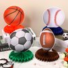 12pcs Sports Themed Birthday Party Decorations Sports Table Honeycomb Centerpieces Baseball Soccer Football Basketball Table Centerpieces Sports Themed Table Toppers Birthday Party Supplies for Boys