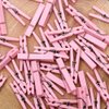 Tayarana 120 Pieces Mini Plastic Clothepins for Baby Shower Party Favors Decorations Supplies (Pink)