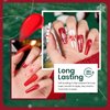 Beetles Christmas Gel Nail Polish, Sparkle Red Green Gel Polish Kit Soak Off UV LED Gel Nail Kit Manicure Gift with Nail Strengthener Gel and Stickers Nail Art Christmas Gift for Women