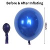 Chrome Blue Balloons, 50 PCS 10 Inch Double-Layered Metallic Royal Blue Balloons, Shiny Thick Chrome Metallic Dark Blue Latex Helium Balloons for Boys Men Birthday Graduation Party Decoration Supplies