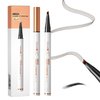 Precision Microblading Eyebrow Pen - Advanced Smudge-Resistant Brow Pencil for Women, Featuring Unique Micro-Fork Tip, Waterproof and Long-Lasting, Delivers Natural, Hair-Like (Light coffee)