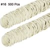 AMUU Rubber Bands size16 white 500pcs #16 Small Rubber Band for office supplies Money School Home Elastic Band 38mm Rubber Bands