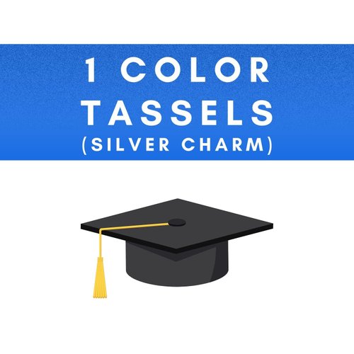 Class Act Graduation Graduation Tassel - Silver Charm - 1 Color, 2023, Light Blue