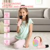 Karaoke Machine for Kids Adults, Mini Portable Bluetooth Karaoke Speaker with 2 Wireless Microphone and Lights, Birthday Gifts for Girls Ages 4, 5, 6, 7, 8, 9, 10, 12+ Family Home Party (Pink)