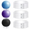 Wenqik 3 Pcs Exercise Ball Stand Holder 14.5 Inch Plastic Yoga Ball Base Stability Ball Fitness Ball Display Stand Medicine Therapy Ball Carrier Storage Stackers(Clear)