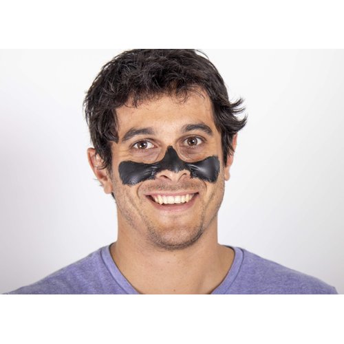 Miami Masks Blackhead Remover Bamboo Black Charcoal PeelOff Face Mask Anti-Acne Pore Minimizer Black head Remover Facial Mask All Skin Types Nose, Forehead Smoother Deep Cleansing Purifying (1 Pack)