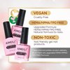 AIMEILI Soak Off U V LED Gel Nail Polish - Base Coat, Matte Top and No Wipe Top Coat Kit Set 10ML