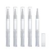 QUANXILXU 5 Pcs 3 ml Transparent Twist Pens,Empty Nail Oil Pen with Brush Tip Cosmetic Lip Gloss Container Applicators,Eyelash Growth Liquid Tube Cosmetic Rotary Twist Pens with Brush Tips