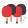 STIGA Classic 2 Player and 4 Player Ping Pong Set - Table Tennis Rackets, 3-1 Star White Balls Included