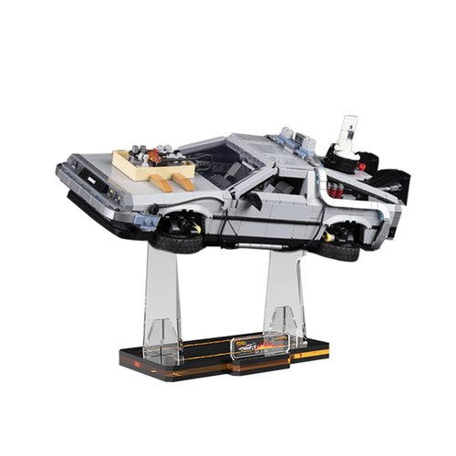 TopBrixx Display Stand for Lego Back to The Future Time Machine 10300, 5MM Acrylic Stand for Lego 10300 (No Model Set Included)