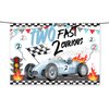 Two Fast Birthday Backdrop for Boys Two Fast 2 Curious Racing 2nd Birthday birthday Banner Backdrop 2nd Bday Racing Themed Car Birthday Decoration Party Supplies